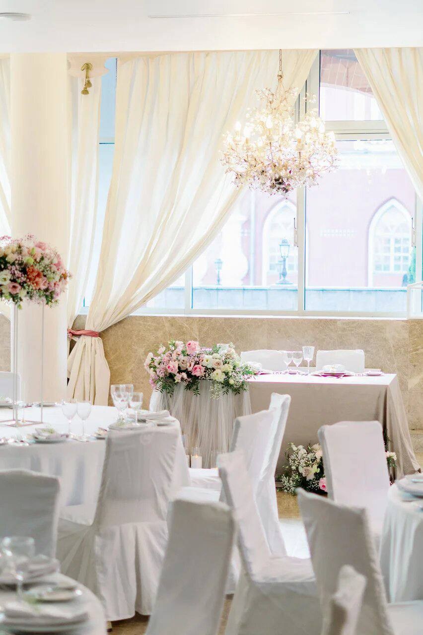 Soft blush wedding florals by IONE